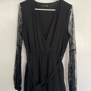Black jumpsuit size L with lace arms